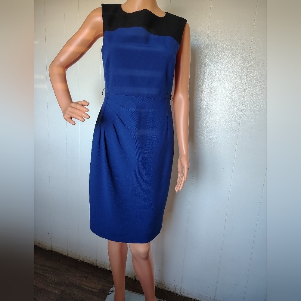 Classiques  Entier Blue and Black Sleeveless Dress Size 2